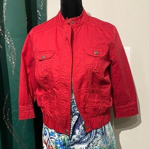 Forever 21 Red Bomber Jacket